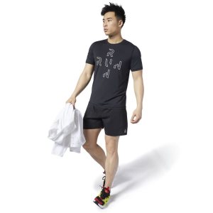 Reebok One Series Running ACTIVCHILL T Shirt Herren - Schwarz - DE 659-CIE